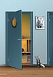 SKYLAB - Hublot rond SKYLAB pour porte, anthracite diamètre intérieur 25,5 cm - vignette