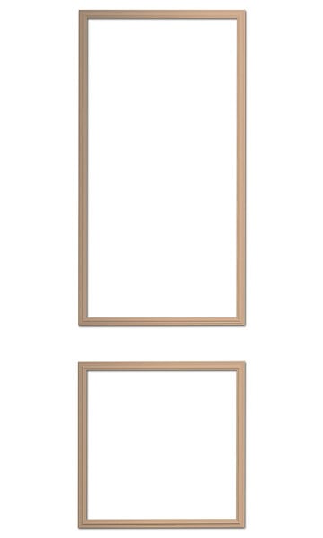 SKYLAB - Kit décor de porte classique 2 panneaux droits obéché à peindre SKYLAB - large