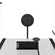 AURLANE - Cabine de douche Carrée 80x80x213 cm - Porte pivotante - Fond Blanc et Profilés Noir Mat - RUBIQ - vignette