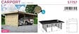 SOLID - Carport toit plat en bois 5x7m S7757 - vignette