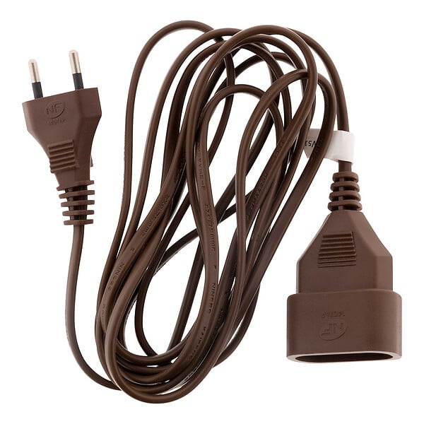 ZENITECH - Rallonge 5m - HO3VVH2F 2x0,75mm² 6A - marron - Zenitech - large