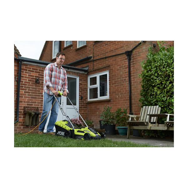 RYOBI - Pack RYOBI Tondeuse électrique 1300W Coupe 33cm RLM13E33S - Lame de tondeuse électrique 33cm RAC420 - large