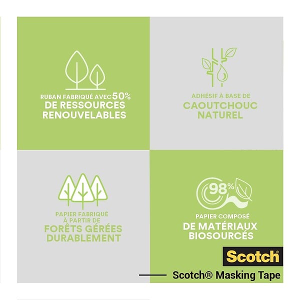 SCOTCH - Ruban de masquage surfaces rugueuses Scotch -  - 36mmx41m - large
