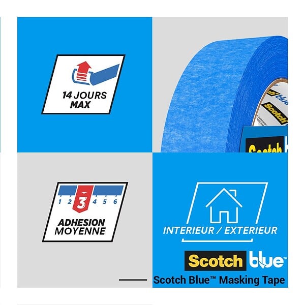 SCOTCHBLUE - Ruban de masquage multi-surfaces ScotchBlue -  - 48mmx41m - large