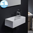 PLANETE BAIN - Lave-mains gain de place en solid surface Sacramento 35x18 cm - vignette