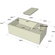 PLANETE BAIN - Lave-mains gain de place en solid surface Sacramento 35x18 cm - vignette