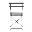 OVIALA - Lot de 2 chaises pliantes en acier grises - Rome - vignette