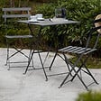 OVIALA - Lot de 2 chaises pliantes en acier grises - Rome - vignette