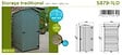 SOLID - Armoire de rangement - Pin européen - Vert - Epaisseur 12mm - 90x96cm - vignette