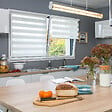 MADECO - Store enrouleur Jour-Nuit Chic blanc MADECO 82x160cm - vignette