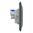SCHNEIDER ELECTRIC - Ovalis Monobloc Prise de courant 2P+T affleurante bornes auto Anthraci - vignette