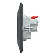 SCHNEIDER ELECTRIC - Ovalis Monobloc Prise de courant 2P+T affleurante bornes auto Anthraci - vignette