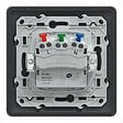 SCHNEIDER ELECTRIC - Ovalis Monobloc Prise de courant 2P+T affleurante bornes auto Anthraci - vignette