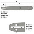 GT GARDEN - Guide 20 pouces (50 cm) avec lot de 3 chaînes 76 maillons pour tronçonneuse - vignette