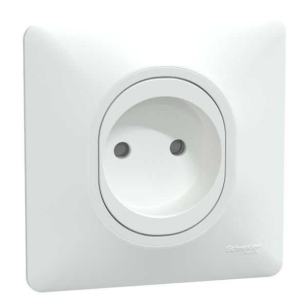 SCHNEIDER ELECTRIC - Ovalis Monobloc Prise de courant à puits 2P 16A bornes vis - Blanc - large