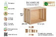 ASTIGARRAGA KIT LINE - Caisse pin massif Home Box non vernis 51,2x38,4x28cm - vignette