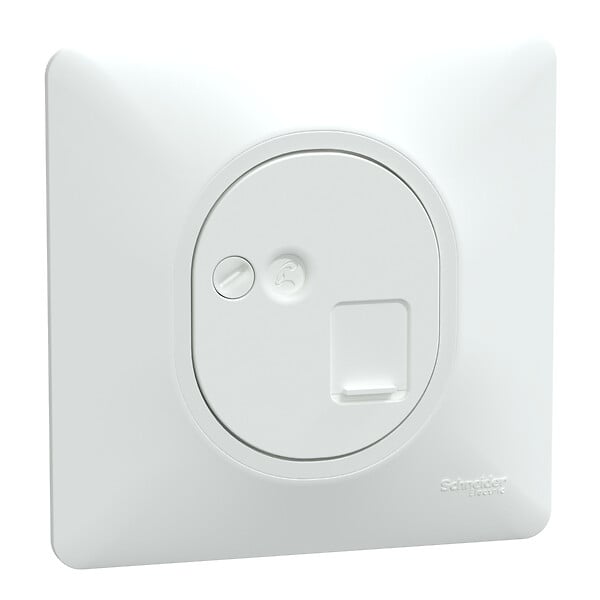 SCHNEIDER ELECTRIC - Ovalis Monobloc Prise RJ45 cat.6 STP réseaux VDI- grade 3 - Blanc - large