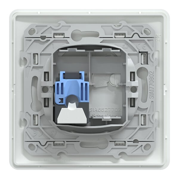 SCHNEIDER ELECTRIC - Ovalis Monobloc Prise RJ45 cat.6 STP réseaux VDI- grade 3 - Blanc - large