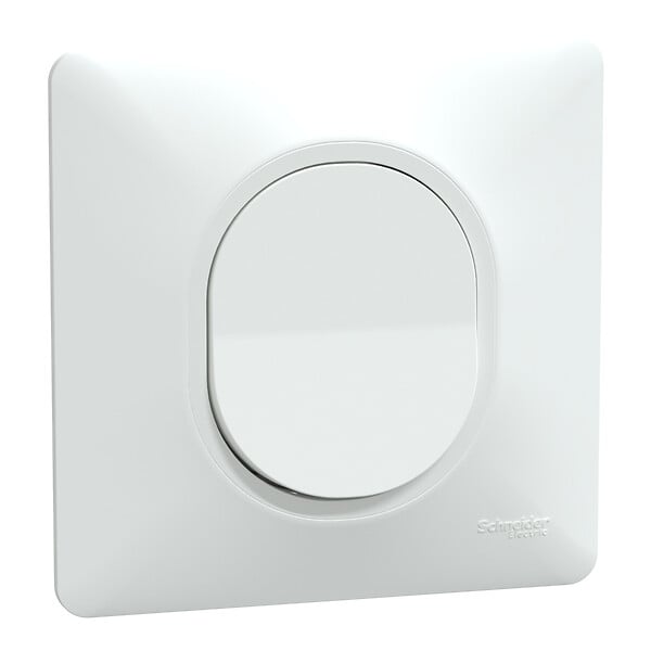 SCHNEIDER ELECTRIC - Ovalis - Monobloc - Interrupteur va et vient - 10AX - Blanc - large