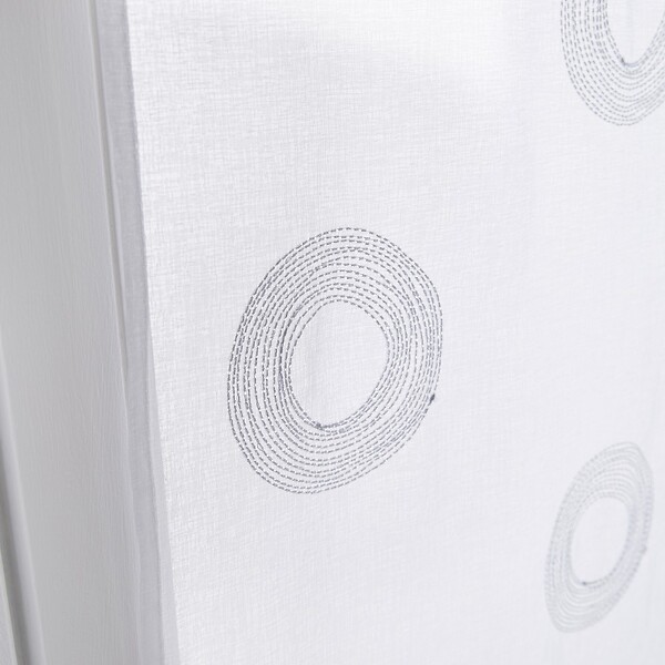 CENTRALE BRICO - Vitrage tamisant, Cosmos blanc/argent l.90 x H.210 cm - large