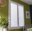 CENTRALE BRICO - Paire de vitrages tamisant, Leo blanc l.45 x H.120 cm - vignette