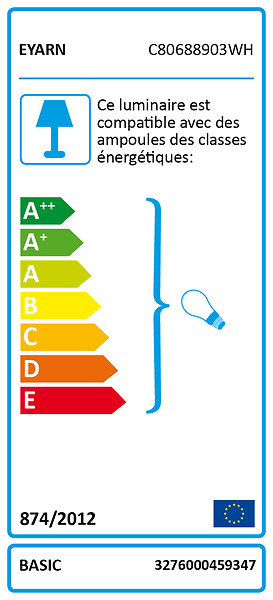 CENTRALE BRICO - Plafonnier 3 spots, fer blanc Basic - large