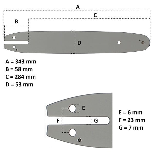 GT GARDEN - Guide 12 pouces (30 cm) avec lot de 3 chaînes 44 maillons pour multifonction 4 en 1 et outil sur per - large