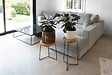CENTRALE BRICO - Sellette industrielle haute fer rond plateau bois - 61x30 cm - Acier époxy - vignette