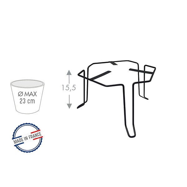 CENTRALE BRICO - Stabilisateur de pot anthracite - Acier époxy - large