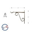 CENTRALE BRICO - Potence fer plat anthracite - 20x20 cm - Acier époxy - vignette