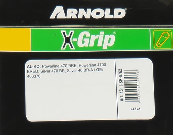 CENTRALE BRICO - Courroie trapézoïdale X-Grip V de type SPZ 762 - large