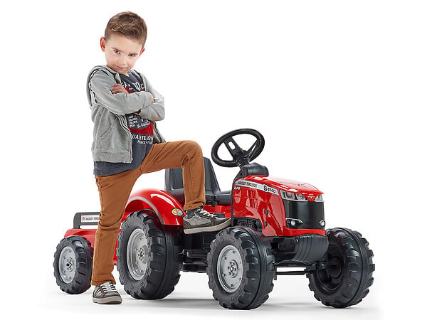 FALK - Tracteur enfant Massey Ferguson avec remorque 3 à 7 ans - Falk - large