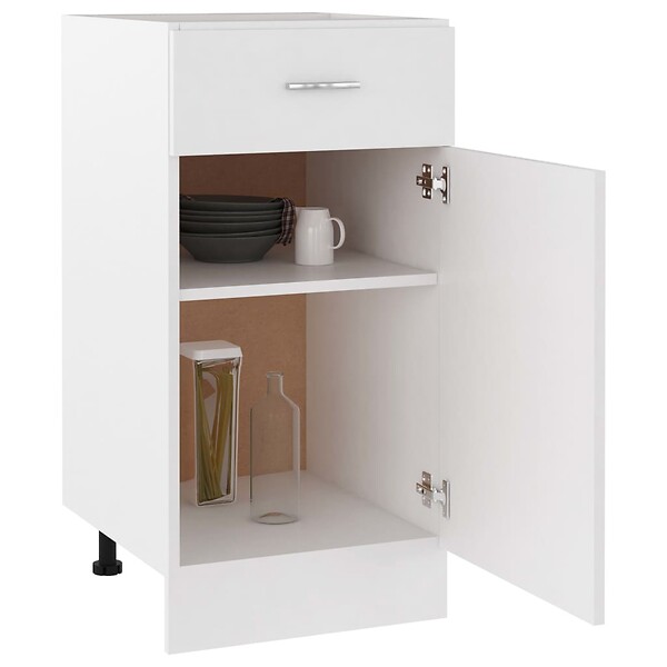 VIDAXL - vidaXL Armoire de plancher à tiroir "Lyon" Blanc 40x46x81,5cm - large