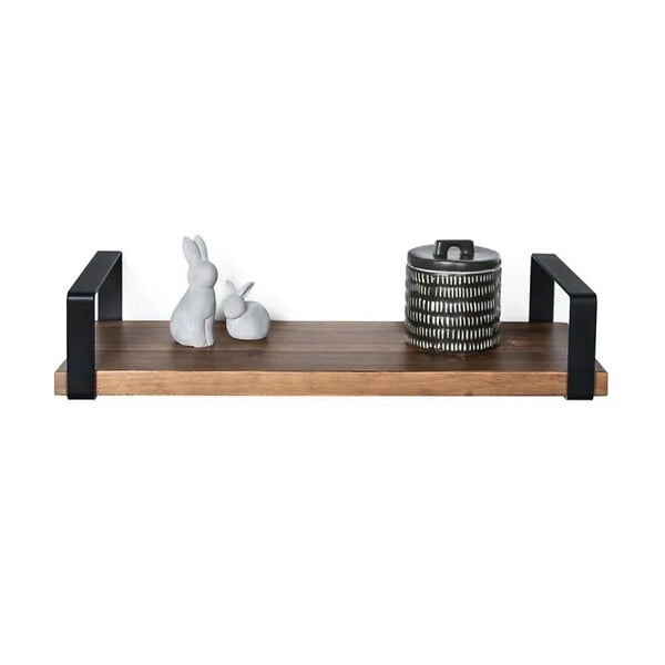 CENTRALE BRICO - Equerre Style industriel en acier mat noir, H.10.6 x P.21 cm - large