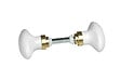 CENTRALE BRICO - Lot de 2 boutons de porte Porcelaine porcelaine de limoges laitonné - vignette