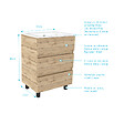 AURLANE - Meuble de salle de bains 60cm 3 Tiroirs_Chêne Naturel + Vasque céramique blanche - TIMBER 60 - vignette