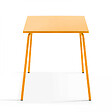 OVIALA - Table de jardin carrée en métal 4 places 70 cm  jaune - Palavas - vignette