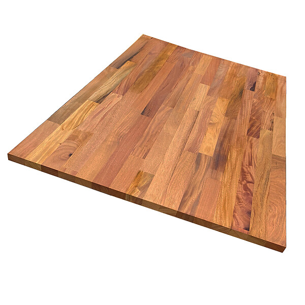 FORESTEA - Plateau acajou massif huilé lamellé collé abouté 1200 x 800 x 25 mm - FSC 100% - large