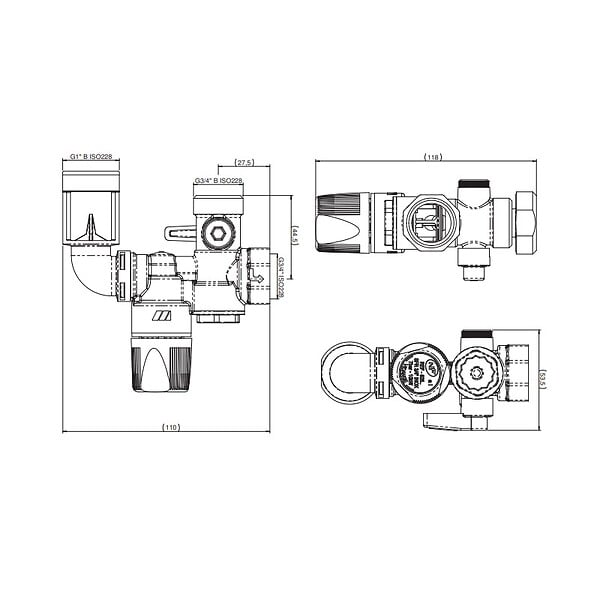 WATTS INDUSTRIES - Groupe de sécurité coudé SFR 34 inox Watts  2252571 - large