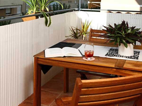 JARDIDECO - Canisse PVC double face Blanc 18 m - 6 rouleaux de 3 x 1,20 m - Jardideco - large