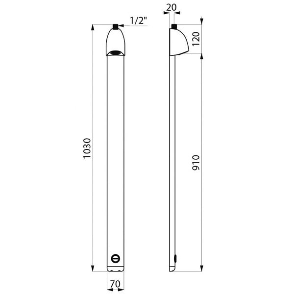 DELABIE - Panneau de douche temporisé adapté PMR SPORTING 2 Delabie  714700 - large
