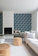 GRANDECO - Papier peint expanse intisse motif boaz bleu - vignette
