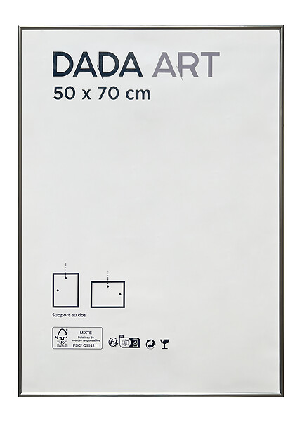 DADA ART - CADRE PVC MILA 50x70  ARGENT - large