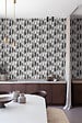 GRANDECO - Papier peint expanse intisse motif aaron gris - vignette