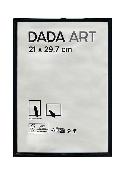 DADA ART - CADRE PVC MILA 21x29,7  NOIR - large