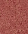GRANDECO - Papier peint expanse intisse motif flora rouge - vignette