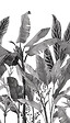 GRANDECO - Papier peint panoramique graphic palms - vignette