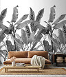 GRANDECO - Papier peint panoramique graphic palms - vignette