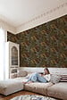GRANDECO - Papier peint vinyle intisse exotic noir - vignette