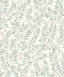 GRANDECO - Papier peint vinyle intisse little flower vert - vignette